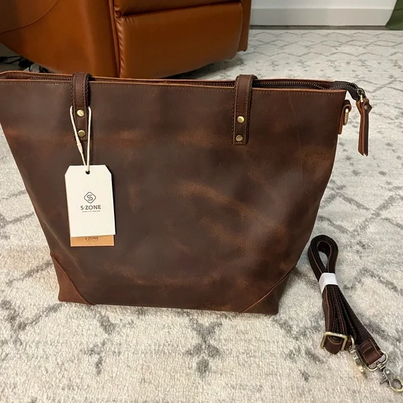 S Zone - NEW w tags Tote Bag - Brown in color - Picture 7 of 16